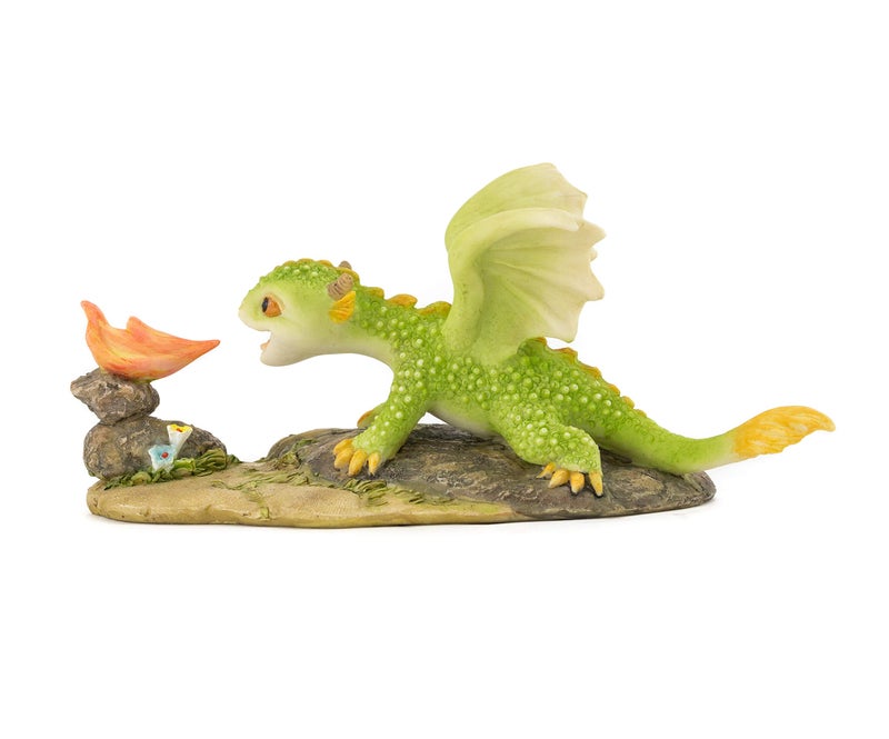 Top Collection Rex The Green Dragon - Mini Collectible Fantasy Figurine (The Aspiring Writer) - Image 1
